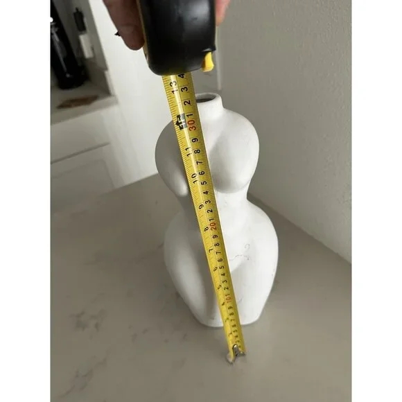 Vintage Women’s Figure Clay Vase White Statue 13” - Picture 2 of 7